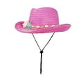thumbnail image 6 of Cowboy Hat for Kids, Western Cowgirl Hat with Sea Shell Decors, Classic Straw Cattleman Cowboy Hat for Outdoor Activity, 6 of 6