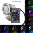 thumbnail image 3 of Lámpara de jardín con luz LED para piscina impermeable para exteriores RGB de 5W con control remoto (plateado), 3 of 8