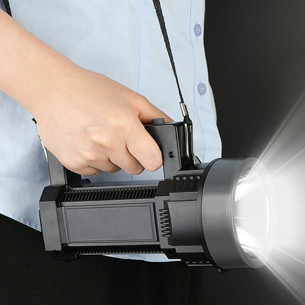 Fiudx Linterna Led de Alta Potencia, Luz Brillante, Herramienta de Emergencia Impermeable, 3 Modos de Luz, Batería Recargable, Ideal para Senderismo, Camping y Actividades Al Aire Libre, Tamaño Compa