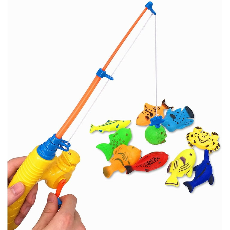  Bessentials Magnet Baby Bath Fishing Toys - Wind-up Swimming  Whales Bathtub Toy Fishing Game, Water Tub Toys Set with Fishing Pole & Net  for Toddler Kids 3 4 5 6 Years