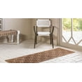 thumbnail image 4 of Unique Loom Trellis Collection Area Rug-Geometric Border Design, Moroccan Inspired for Indoor/Outdoor DÃ©cor, 2' 2" x 6' 0", Light Brown/Brown, 4 of 10