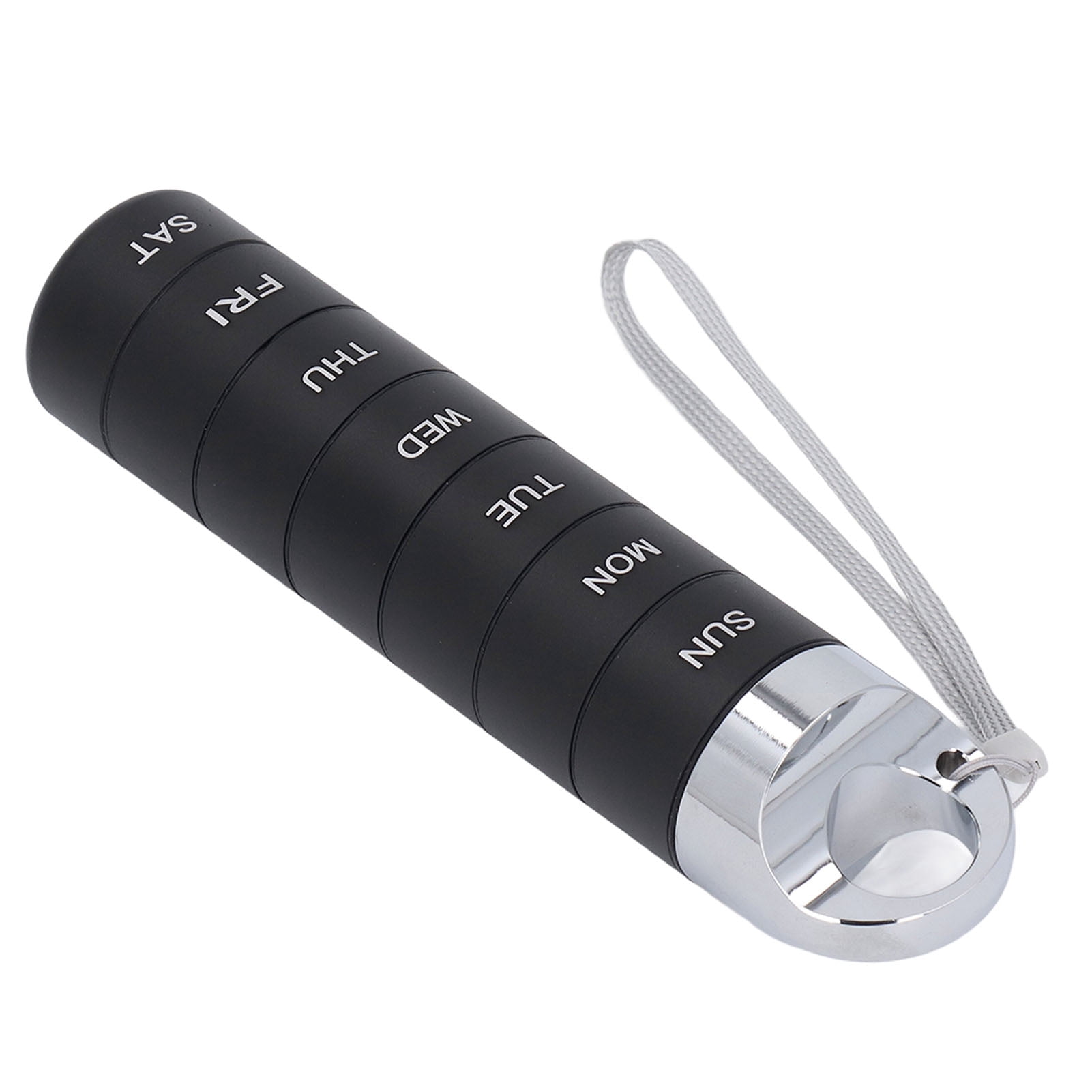 Metal Travel Pill Organizer, Aluminum Alloy Waterproof Weekly Pill Box, Portable Stackable 7 Day Pill Organizer Holder, Daily Use for Vitamin, Supplement, Fish Oil