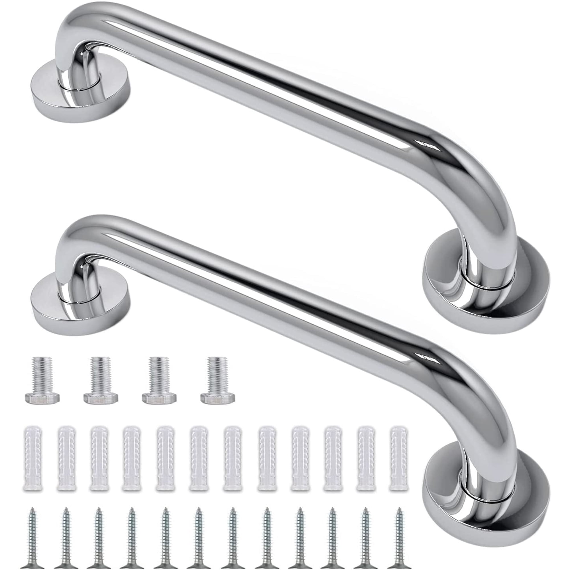 2 Pack Shower Grab Bar, Stainless Steel Bathroom Grab Bar, Shower Handle, Bath Handle, Grab Bars Senior for Bathroom (12 inch )