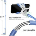 thumbnail image 3 of Gooseneck Phone Holder, 39.4 Inch Flexible Long Arm Phone Mount Clamp, Durable Advanced Cell Phone Stand for Desk Bed Home Office, Compatible with 3.5-7'' Devices, 3 of 7