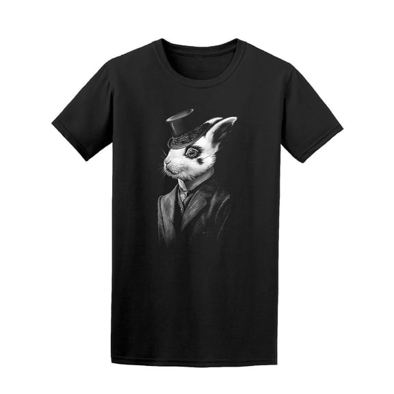 Elegant Rabbit  T-Shirt Men -Image by Shutterstock, Male 3X-Large