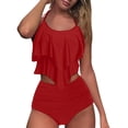 thumbnail image 2 of MSJUHEG Bandeau Swim Top,Plus Size Swimsuit for Women,Plus Size Tankini Swimwear,Halter Swimsuits for Women,Tankini Swimsuits for Women,Swimming Suits for Women, Red S, 2 of 3