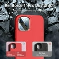 thumbnail image 4 of [5 in 1 for iPhone 11 Pro Case 5.8 inch, with 2 Pack Screen Protector + 2 Pack Camera Lens Protector, Liquid Silicone Slim Shockproof Protective Phone Case [Microfiber Lining] (Red), 4 of 14