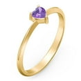 thumbnail image 3 of Heart Birthstone Ring - Amethyst (February), 3 of 6