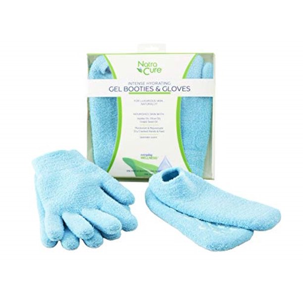 NatraCure Moisturizing Gel Booties and Gloves Set (For dry skin, dry