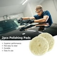 thumbnail image 4 of Yeacher 2pcs Polishing Pads Natural Wool Buffing Pad Kit Polishing Disk for Compound Cutting Car, 4 of 8