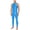 Blue, variant on Glossy Jumpsuit for Men Zipper Front Quick Drying Nylon Tight Active Base Layers Underwear Tracksuits White M