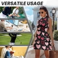 thumbnail image 6 of Yuyamidu Cute Heart Love Prints Tennis Golf Dress for Women Valentine's Day Slim Fit Summer Clothes Size XS Sleeveless Womens Athletic Clothing Sets with Built-in Shorts, 6 of 7