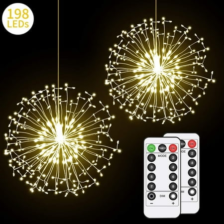 Hohoto Firework Lights, LED Fairy Lights, 2 Pack of DIY Led Light for Christmas, Home, Patio, Indoor and Outdoor as A Decoration (198