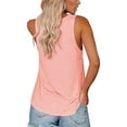 thumbnail image 3 of Lumento Women V-neck Basic Tee Shirt Stylish Tie Dye Tank Top Blouse Summer Sleeveless Blouse Tee Shirt, 3 of 3