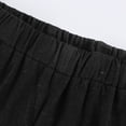 thumbnail image 5 of HAJWOH Women Summer Pull On Linen Bermuda Shorts Knee Length Gauze Beach Capris with Pockets, 5 of 7