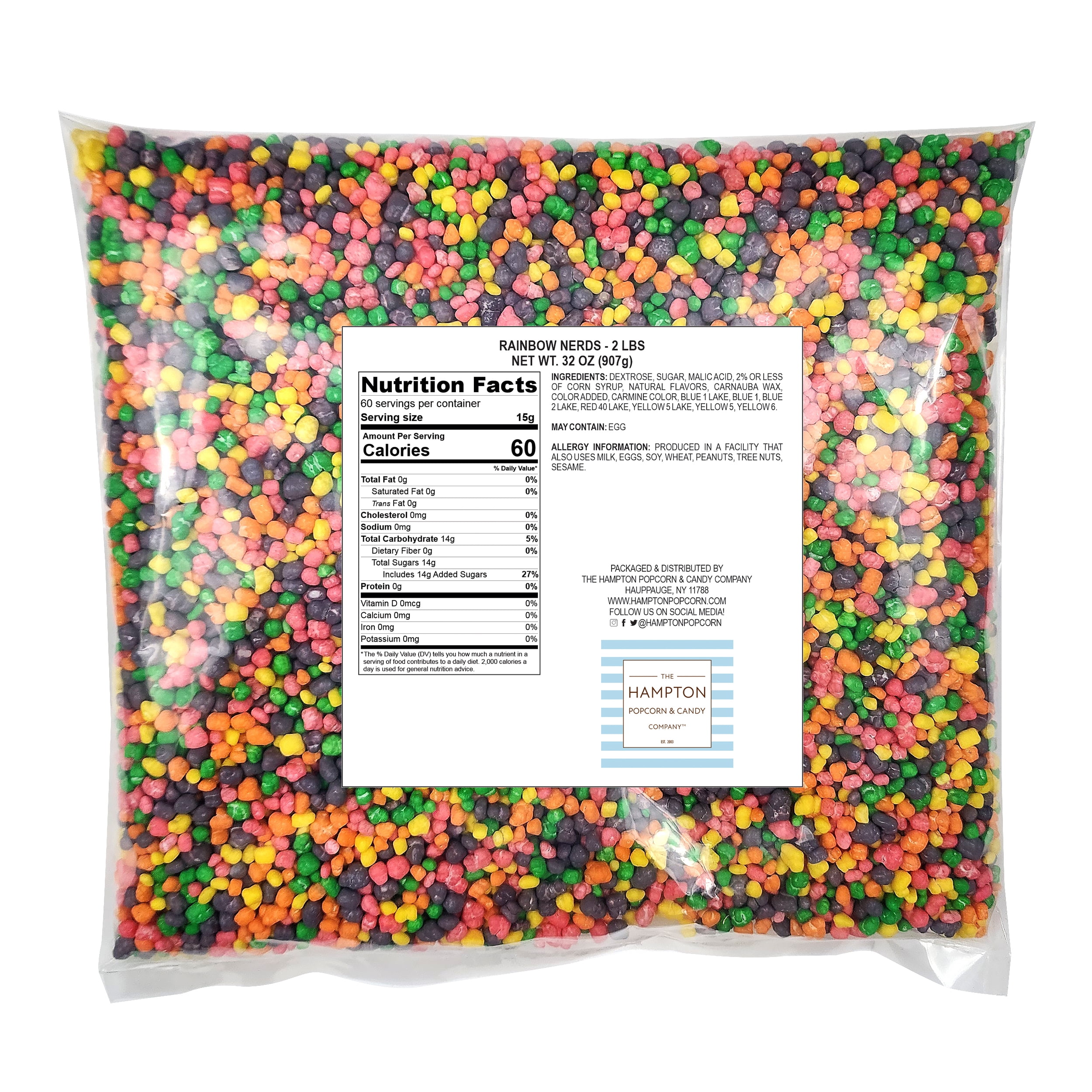 Nerds Candy Rainbow Bulk Bag - 2lb Bulk Candy Bag, Hard Candy