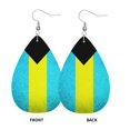 thumbnail image 2 of Faux Leather Earrings Earring Bahamas Flag Teardrop Dangle Earrings For Women Jewelry, 2 of 2