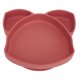 thumbnail image 1 of Platos de succión para bebés, 3 divisiones, 460 ml, resistentes a caídas, lindos platos divididos para bebés con forma de zorro para bebés, niños pequeños, rojo ladrillo, 1 of 5