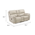 thumbnail image 5 of Tony Manual Reclining Loveseat w Center Console- USB Ports- Sand Brown, 5 of 7