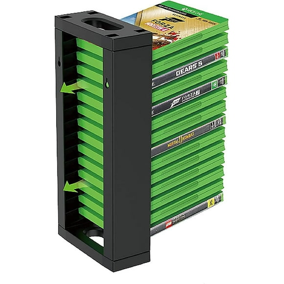 Xbox Game Case Storage Wall Mount, Xbox One Game Holder Wall Mount Compatible with Xbox Series X/S Games PS5 PS4 Games (Up to 14 Game Boxes)
