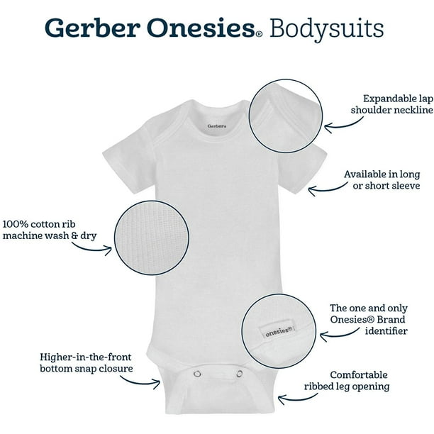 Body bébé à manches courtes - uni - lot de 5 Bleu 0-3 mois