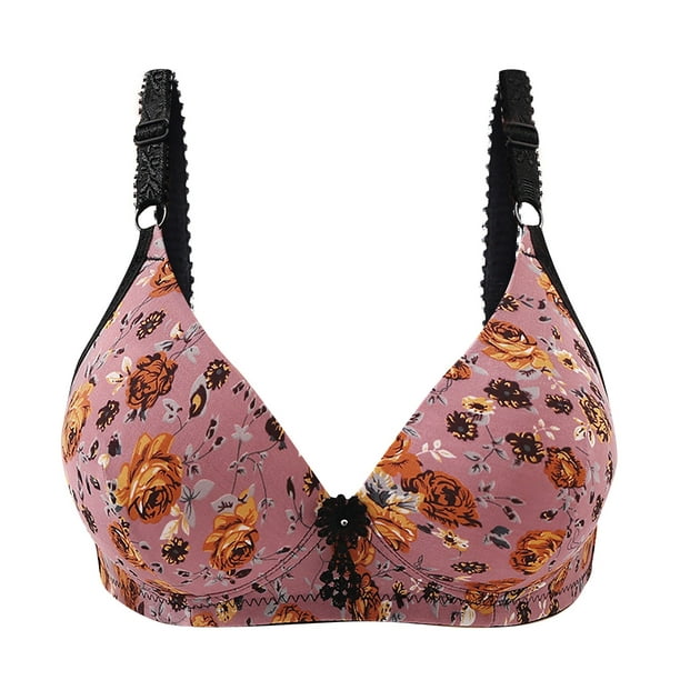 Best Deal for Women's Comfort Cotton Bra Floral Underwired Non