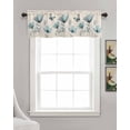 thumbnail image 3 of Tulip Butterfly Kitchen Valances for Windows Farmhouse Linen Window Valance Curtain for Living Room Window Treatment Vintage Spring Botanical Flowers Floral Valance Rod Pocket Topper, 54 x 18 Inch, 3 of 6