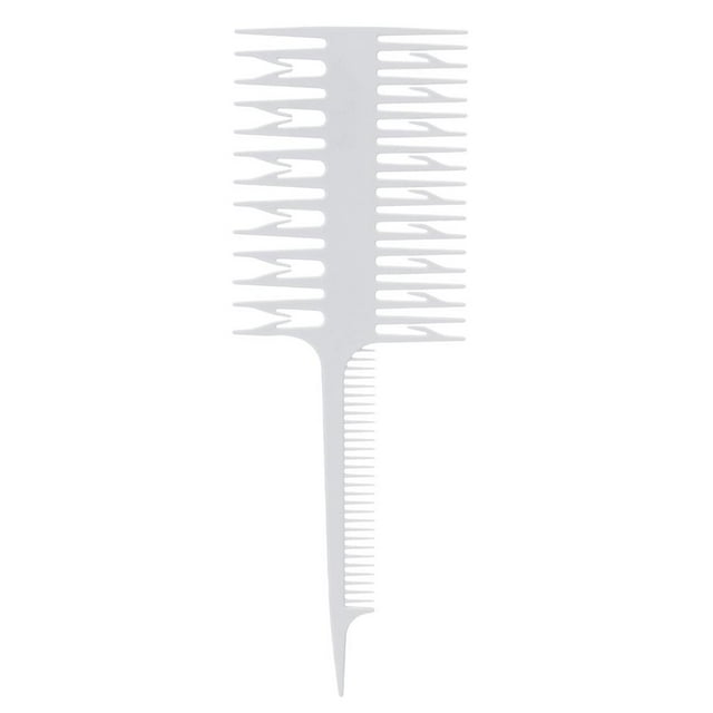 de Tejido de Salón de Plástico de dos cara de 3 Vías para Resaltar El Tinte Balayage - Blanco Yinane Peine de realce profesional