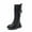 Black, variant on WEIYLL Girls Boots Mid Calf Warm Lined Snow Toddler Casual Beige Cold Weather Boots for 4-4.5 Years