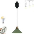 thumbnail image 1 of FSLiving Adjustable Levitate Track Pendant Light H-Type Retractable Lift Track Lamp with Green Metal Shade Remote Control Dimmable Color Changing Light for Kitchen Island Living Room - 1 Light, 1 of 9
