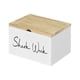 thumbnail image 1 of Porta tampones para baño rústico para almacenamiento y organización Almacenamiento de tampones de madera Blanco, 1 of 9