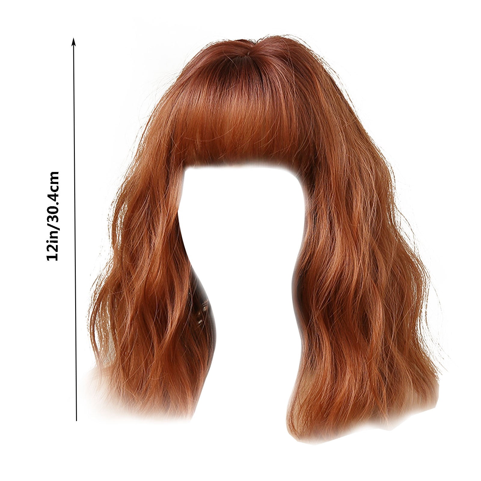 12 Inch Tan High Temperature Silk Synthetic Fiber Wig Stylish Everyday Party Hairpiece