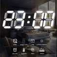 thumbnail image 2 of ZHAOCHENG Reloj de pared digital LED 3D Reloj despertador luminoso grande Función de repetición silenciosa Brillo ajustable 12/24 Hora Fecha/Temperatura Visualización Oficina Cocina Sala de estar Dorm, 2 of 5