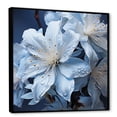 thumbnail image 2 of Designart "Simplified Bouquet Splendor II" Rhododendron Floater Framed Wall Art Living Room, 2 of 5