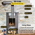 thumbnail image 5 of Chimney Sweep Kit 26FT Length, Chimney Brush Kit with 8 Nylon Flexible Rods and 2 Brush Head, Rotary Chimney Cleaning Kit Driven by Drill, Chimney Cleaning Tool Kits for Sweeping Fireplace, 5 of 6