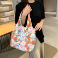 thumbnail image 3 of Bolsa Mujer Floral Tote Reutilizable Comestibles Verano Flor Compras Rojo FLhrweasw Nuevo, 3 of 8
