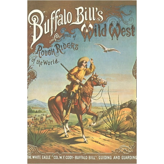 Art.com Buffalo Bill's Wild West Show Poster, Scout on Horse Art Print, 12" x 18"