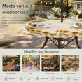 thumbnail image 6 of Round Outdoor Tablecloth with Umbrella Hole and Zipper, Summer Sunflowers Tablecloth with Elastic Waterproof, Country Botanical Flowers Leaves Patio Table Covers for 45" - 54" Picnic Pool Tables, 6 of 9