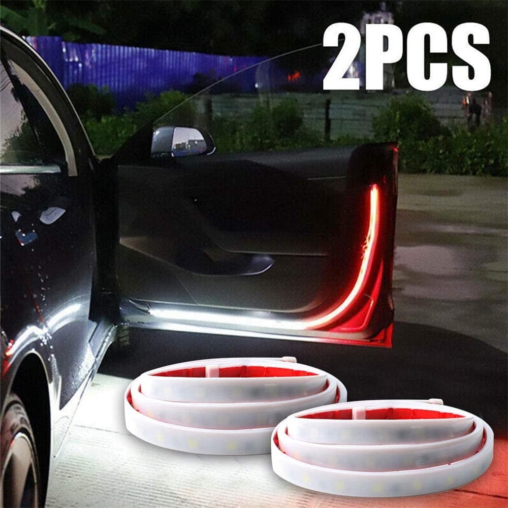 Fzflzdh 2pcs Car Door Open Warning Lamp Flashing Led Lights Strip Waterproof Anti Collision Door Safety Led Lights Stripcar Warning Light Accessories Universal Auto Door Light Decoration Lamp Strips Walmart Com
