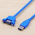 thumbnail image 4 of USB3.0 Male to Female Extension Cable with Screw Lock Panel Mount 5Gbps for PC, 4 of 13