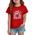 thumbnail image 5 of NIEWTR Kids Halloween Pumpkin Ghost Graphic T-Shirt Boys Girls Short Sleeve Soft Cotton Crew Neck Tee 2-6Y Holiday Casual Play Top Multiple Cute Halloween Print Options(9-10 Years), 5 of 7