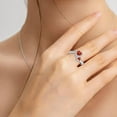 thumbnail image 3 of Anillos de Pareja Que Coinciden Anillo Ajustable Anillo de Cumpleaños de Piedra Anillo de Pareja Corazón Constelación Joyería de Cumpleaños Anillos de Parejas Conjunto, 3 of 5