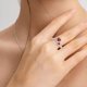 thumbnail image 3 of Anillos de Pareja Que Coinciden Anillo Ajustable Anillo de Cumpleaños de Piedra Anillo de Pareja Corazón Constelación Joyería de Cumpleaños Anillos de Parejas Conjunto, 3 of 5