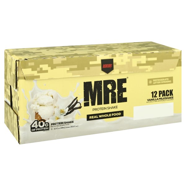MRE Protein Shake Real WholeFood with 40 gr. of Protein Vanilla (12
