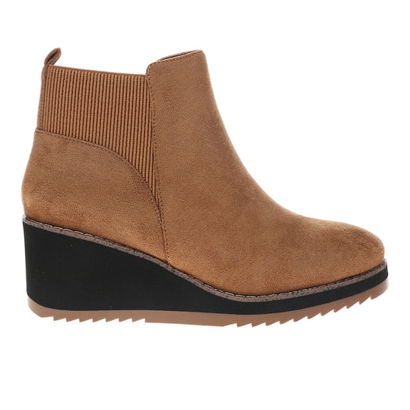 Corkys Womens Apple Sauced Round Toe Side Zip Wedge Boots Shoes