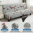 thumbnail image 2 of 2024 Stretch Futon Slipcover Armless Sofa Cover Sofa Bed Cover Furniture Protector Without Armrests Soft with Elastic Bottom, 2 of 9