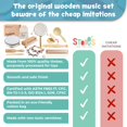 thumbnail image 3 of Juego de instrumentos musicales Stoie's International Wooden Kids, 3 of 9