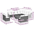 thumbnail image 2 of vidaXL 13 Piece Garden Sofa Set with Cushions Beige Poly Rattan, 2 of 5