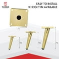 thumbnail image 5 of 8 inch / 20cm Metal Furniture Legs, Tchosuz Pack of 4 Mid Century Modern Oblique Tapered Replacement Feet for Home DIY Projects Table Sofa Couch Chair, 5 of 6