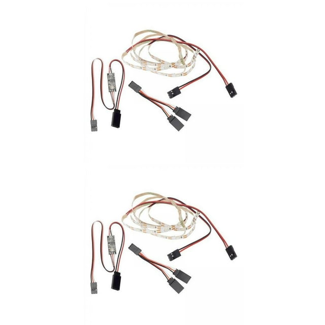 Tira de luces LED con control remoto para accesorios de coche, avión, dron y ala AR fija rojo amarillo